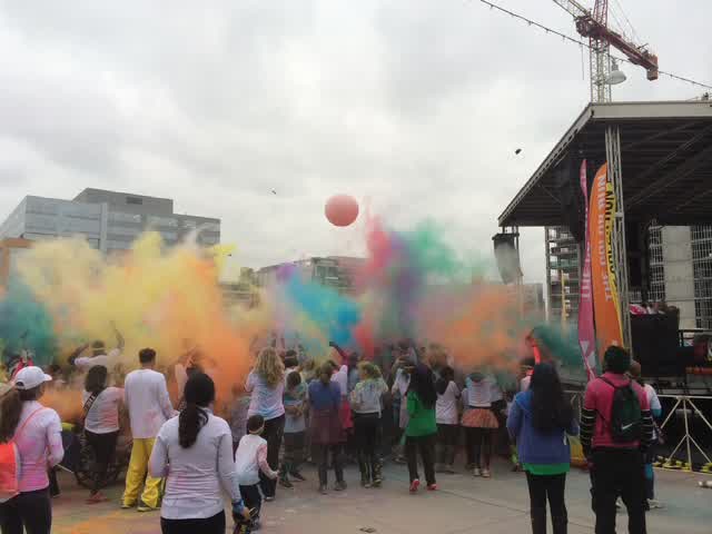 Guests participate in an energetic outdoor event experience.